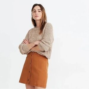 Madewell Burnt sienna A-Line Mini Skirt Casual